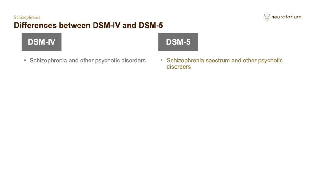 Differences between DSM-IV and DSM-5